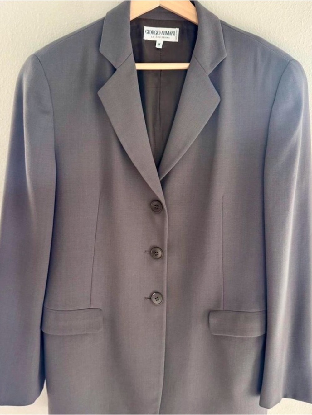 Vintage Giorgio Armani Taupe Le Collezioni Jacket Size 8